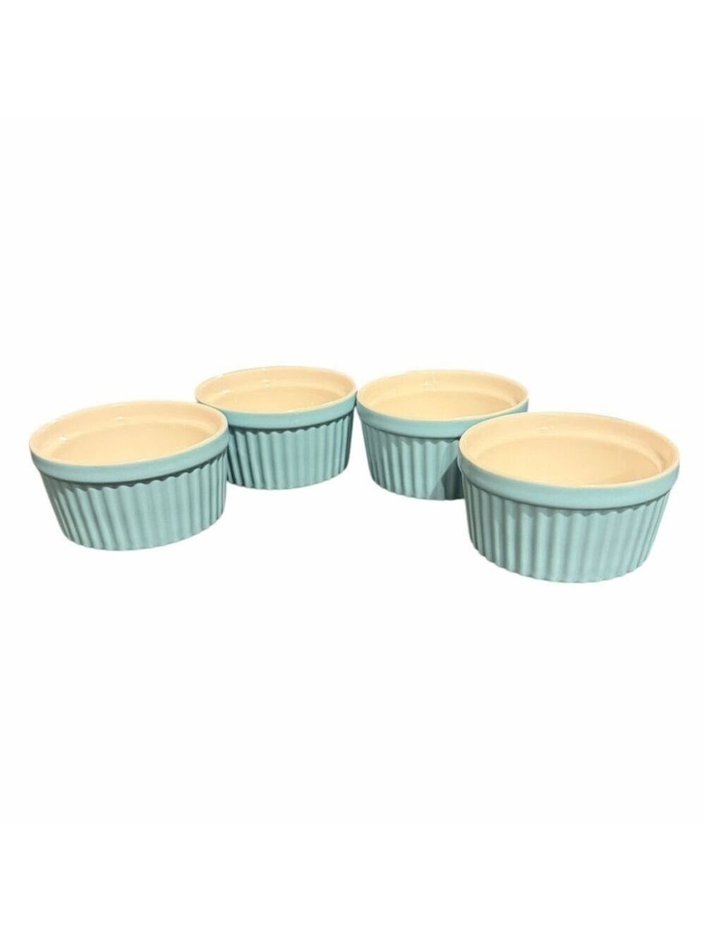 Dowan Light Blue Porcelain Ramekins Set of Four
